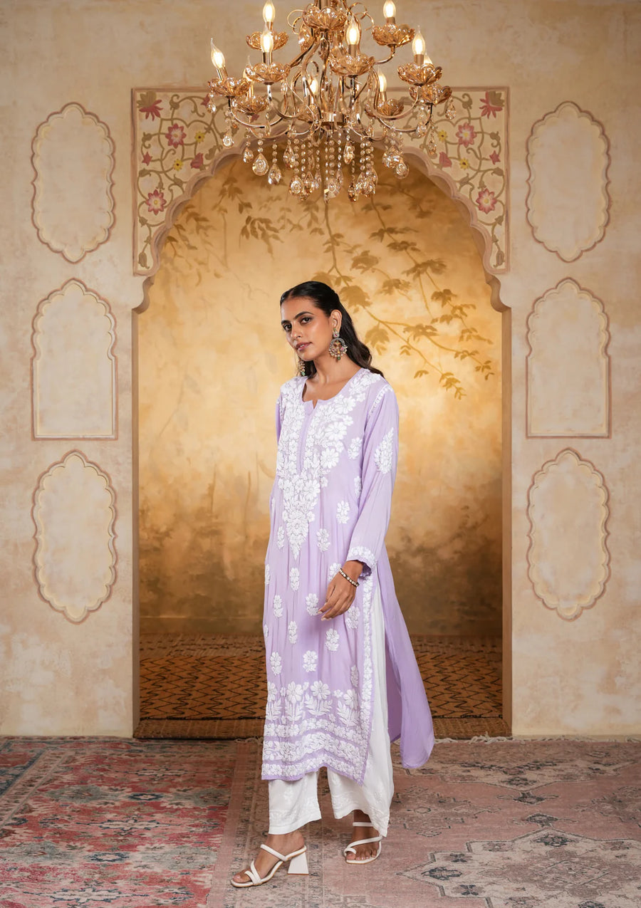 Bela Premium Modal Chikankari Long Kurti