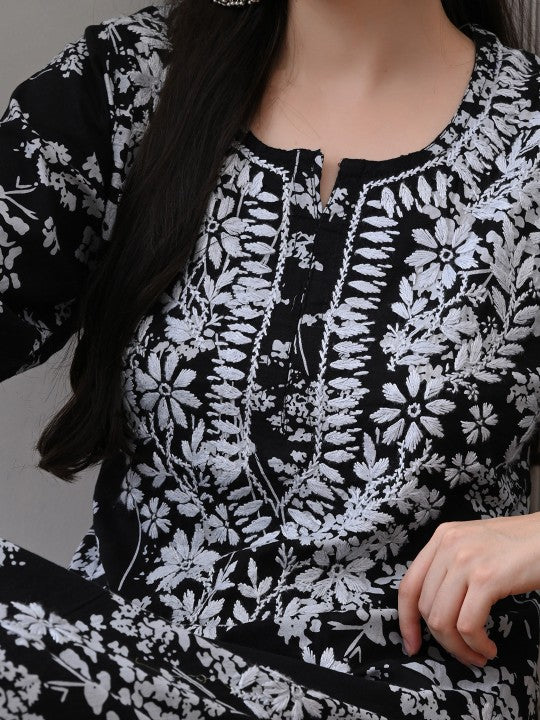 Chhaya Mul Chikankari Kurti Set