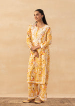 Load image into Gallery viewer, Ruhaab Mulmul Chikankari Kurti Pallazo Set