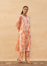 Load image into Gallery viewer, Ruhaab Mulmul Chikankari Kurti Pallazo Set