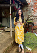 Load image into Gallery viewer, Zainab Chikankari Mulmul Straight Kurti
