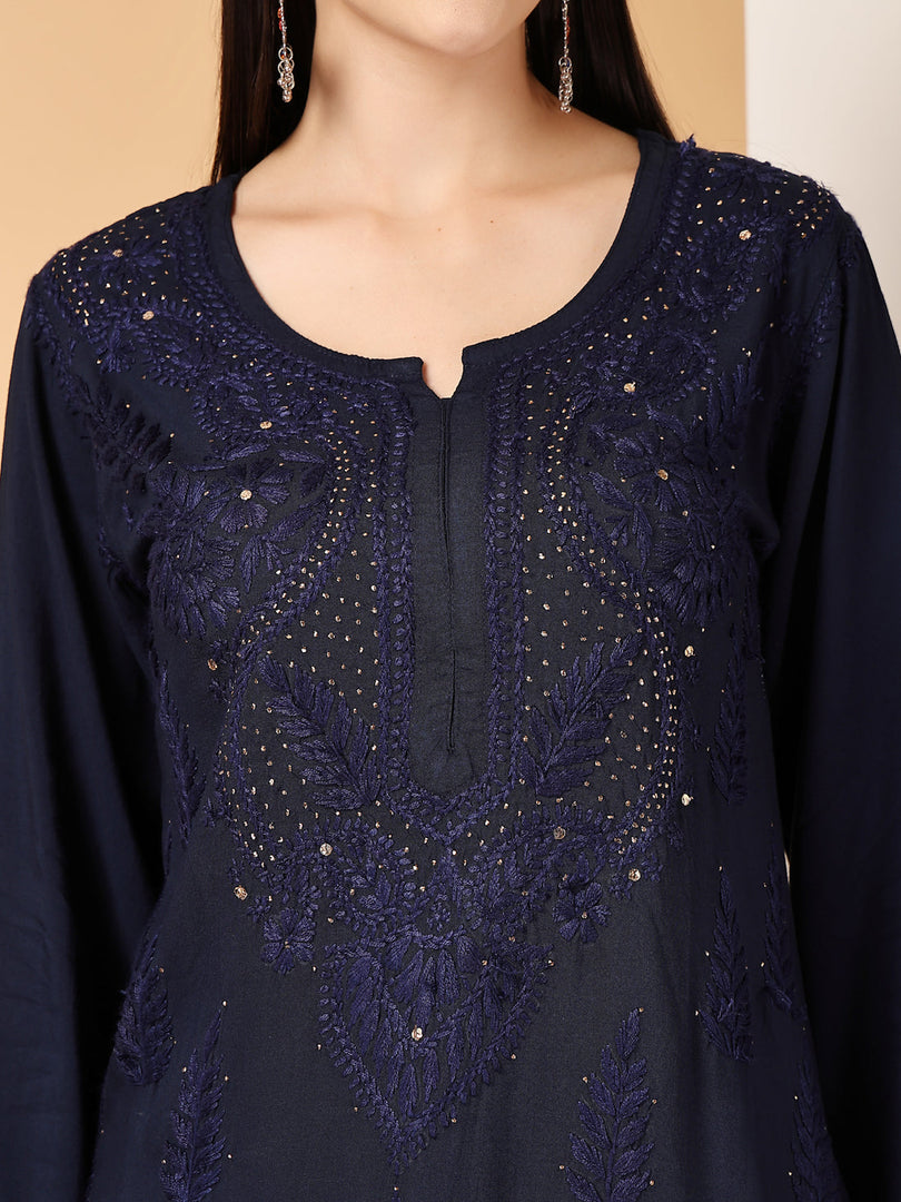 Aqsa Premium Chikankari Kurti Set