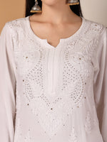 Load image into Gallery viewer, Aqsa Premium Chikankari Kurti Set
