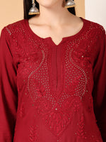 Load image into Gallery viewer, Aqsa Premium Chikankari Kurti Set
