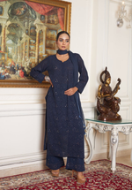Load image into Gallery viewer, Nagma Premium Chikankari Mukaish Viscose Set
