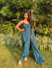 Anushka Styled Premium Strappy Chikankari Outfit Set