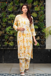 Maira Floral Chikankari Mulmul Co-ord Sets