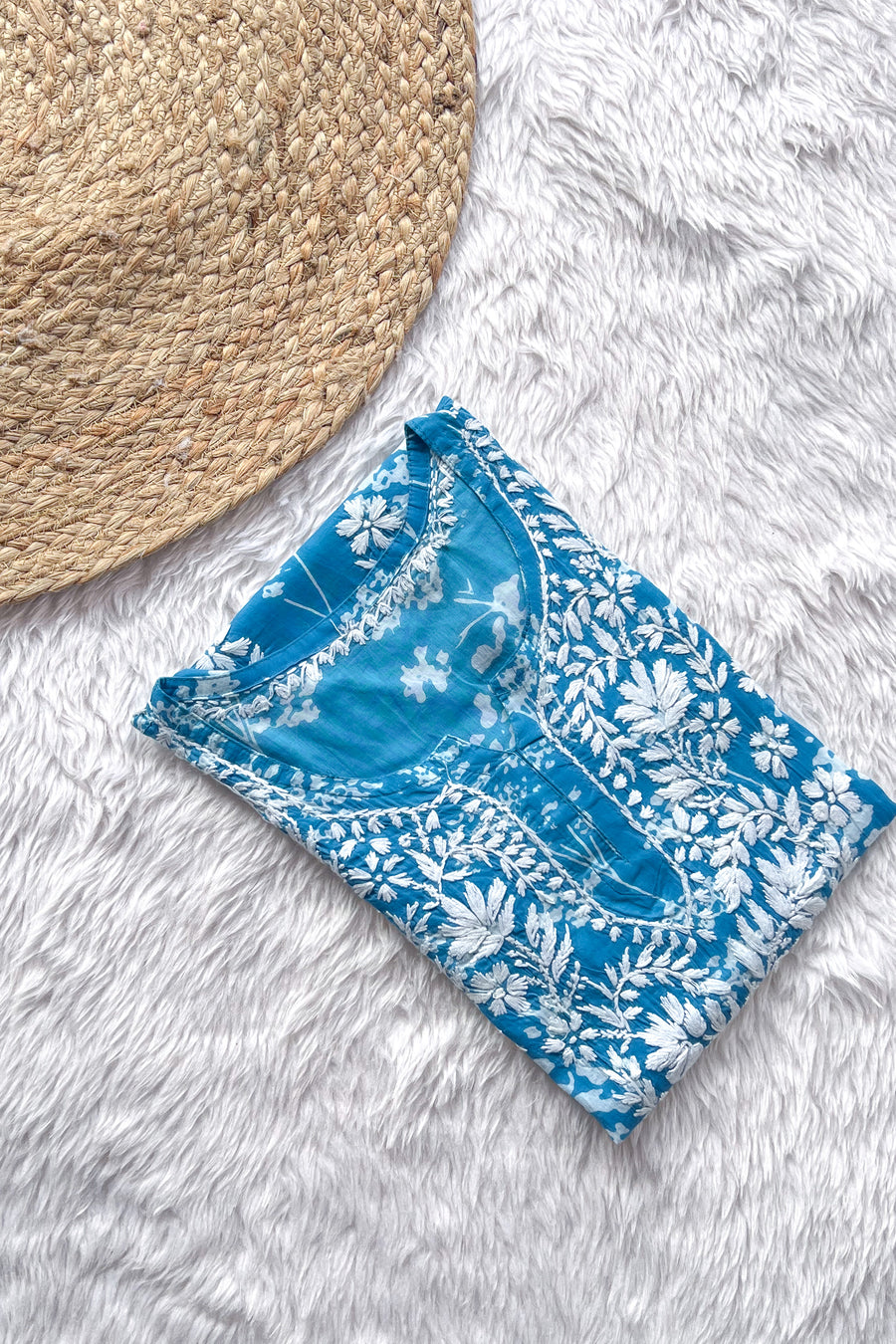 Gulnihal Mul Mul Chikankari Short Kurti