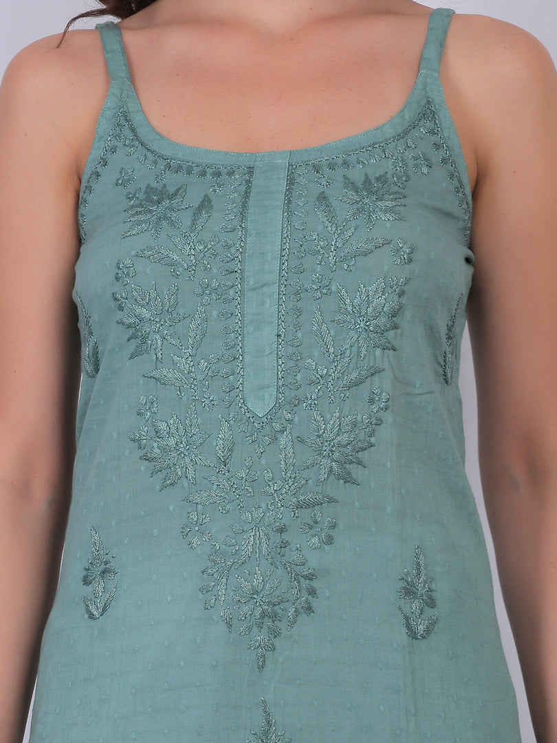 Nayab Strappy Ombre Chikankari Kurti