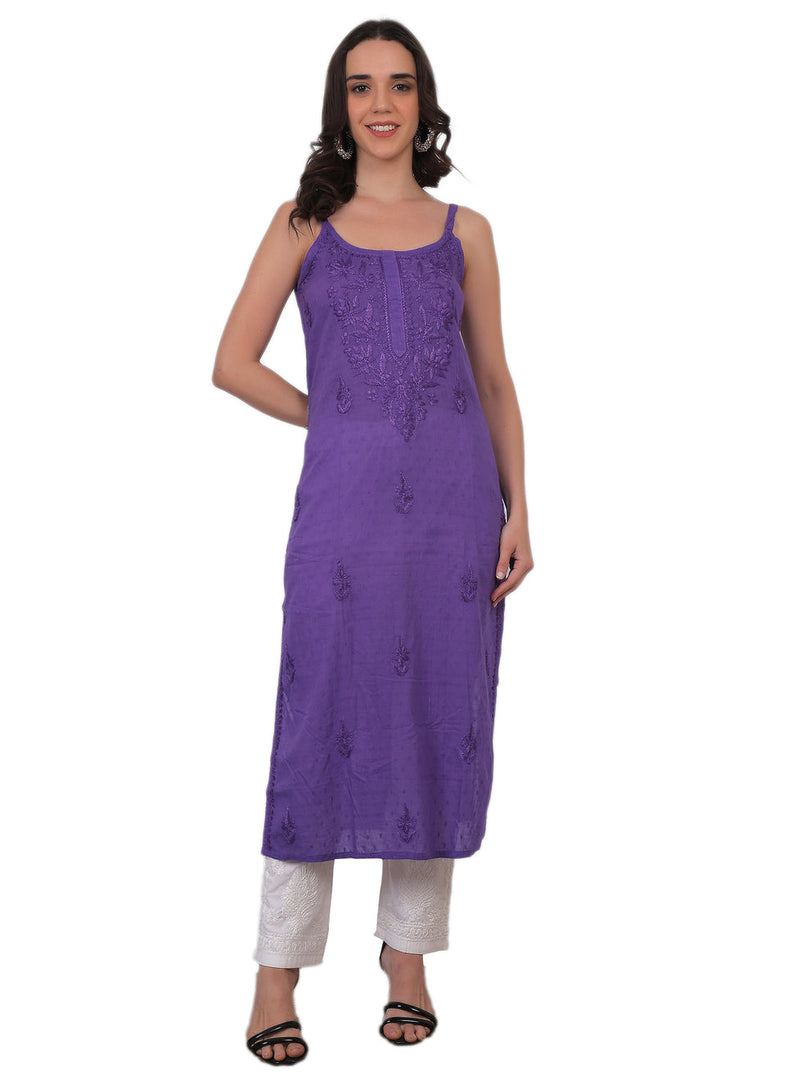 Nayab Strappy Ombre Chikankari Kurti