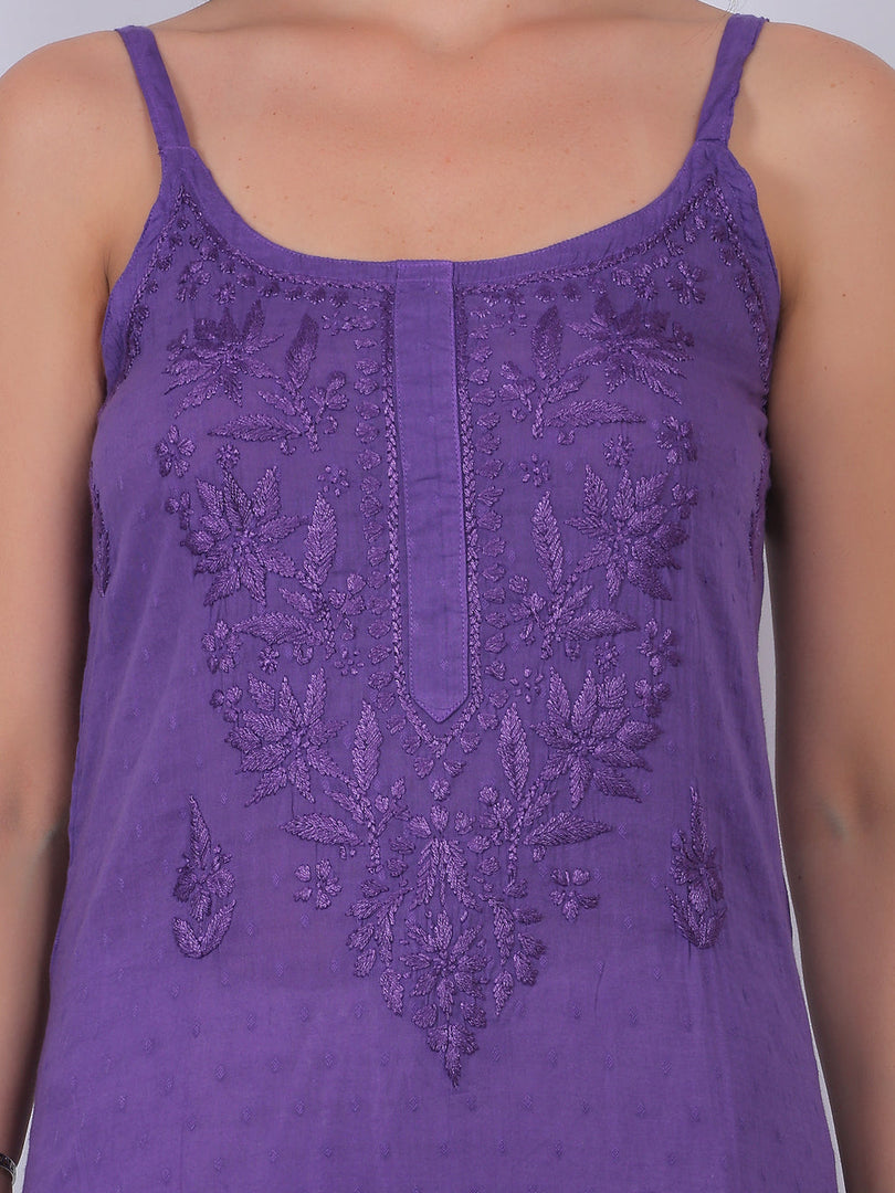 Nayab Strappy Ombre Chikankari Kurti