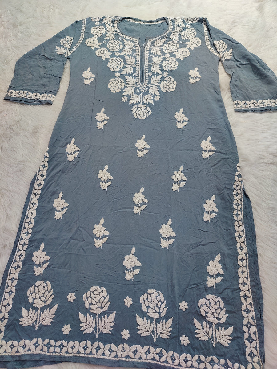 Saba Rose Modal Chikankari Long Kurta