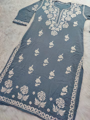 Saba Rose Modal Chikankari Long Kurta