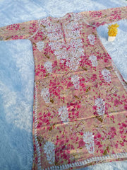 Sonu Kakkar Styled Mulmul Chikankari Kurta