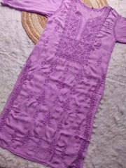 Diva Dyed Chikankari Long Kurta