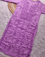 Diva Dyed Chikankari Long Kurta