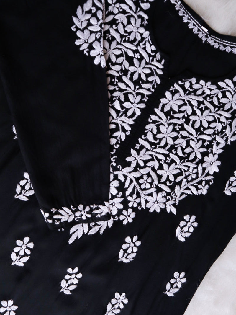 Najuk Modal Chikankari Straight Kurti