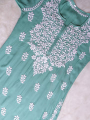 Najuk Modal Chikankari Straight Kurti