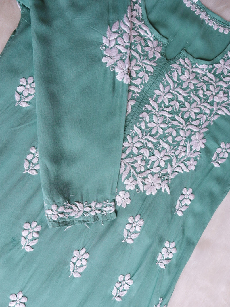 Najuk Modal Chikankari Straight Kurti