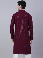 Load image into Gallery viewer, Nawab Mens Hakuba Sequence Chikankari Kurta &amp; Pyjama Set
