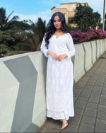 Load image into Gallery viewer, Palak Modal Dyed Premium Chikankari Kurti Set
