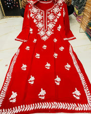 Saba Rose Modal Chikankari Long Kurta