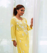 Saba Rose Modal Chikankari Long Kurta