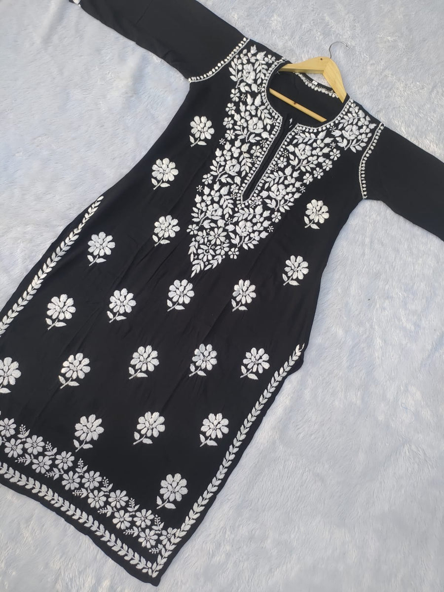 Saba Rose Modal Chikankari Long Kurta