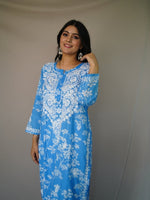 Load image into Gallery viewer, Zainab Chikankari Mulmul Straight Kurti
