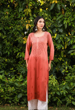 Load image into Gallery viewer, Riva Ombre Chikankari Kurti-The Lucknowi Chikan
