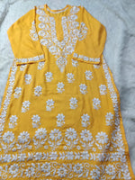 Load image into Gallery viewer, Bela Modal Chikankari Long Kurta - The Lucknowi Chikan 