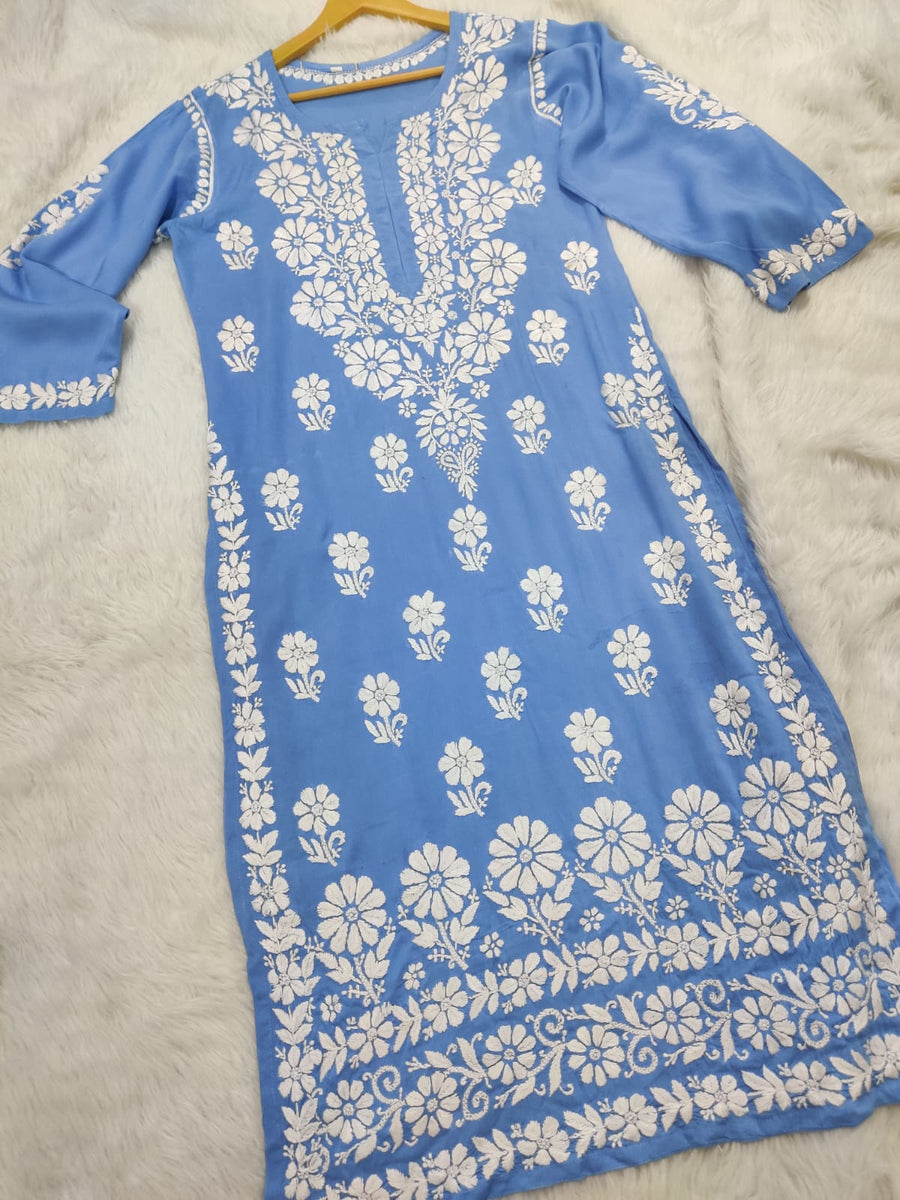 Bela Premium Modal Chikankari Long Kurti