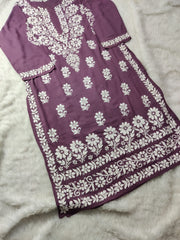 Bela Premium Modal Chikankari Long Kurti