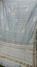 Load image into Gallery viewer, Kehkasha Premium Chanderi Silk Saree - The Lucknowi Chikan 