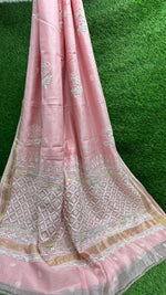 Load image into Gallery viewer, Kehkasha Premium Chanderi Silk Saree - The Lucknowi Chikan 
