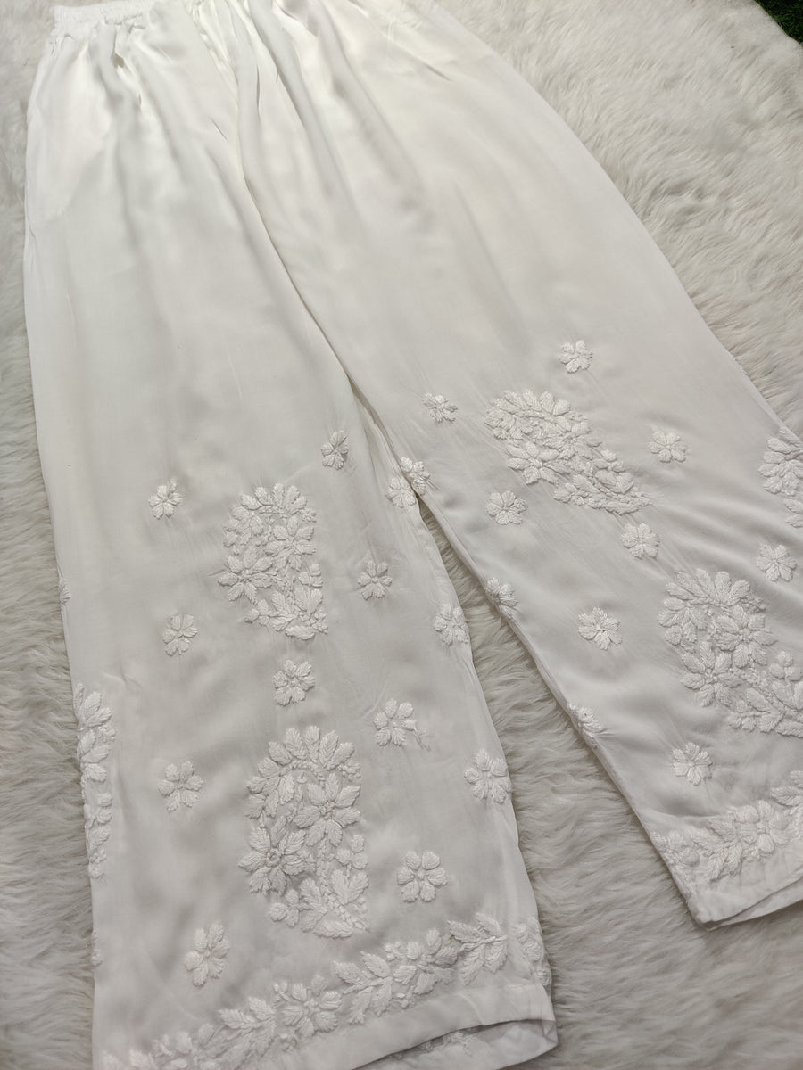 Modal Cotton Chikankari Pallazo