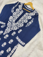Load image into Gallery viewer, Bela Modal Chikankari Long Kurta