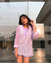 Anushka Styled Chikankari Short Top