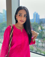 Load image into Gallery viewer, Palak Modal Dyed Premium Chikankari Kurti Set
