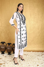 Load image into Gallery viewer, Pratha 3D Chikankari Muslin Kurta
