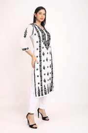 Pratha 3D Chikankari Muslin Kurta