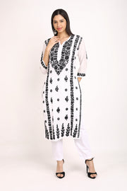 Pratha 3D Chikankari Muslin Kurta