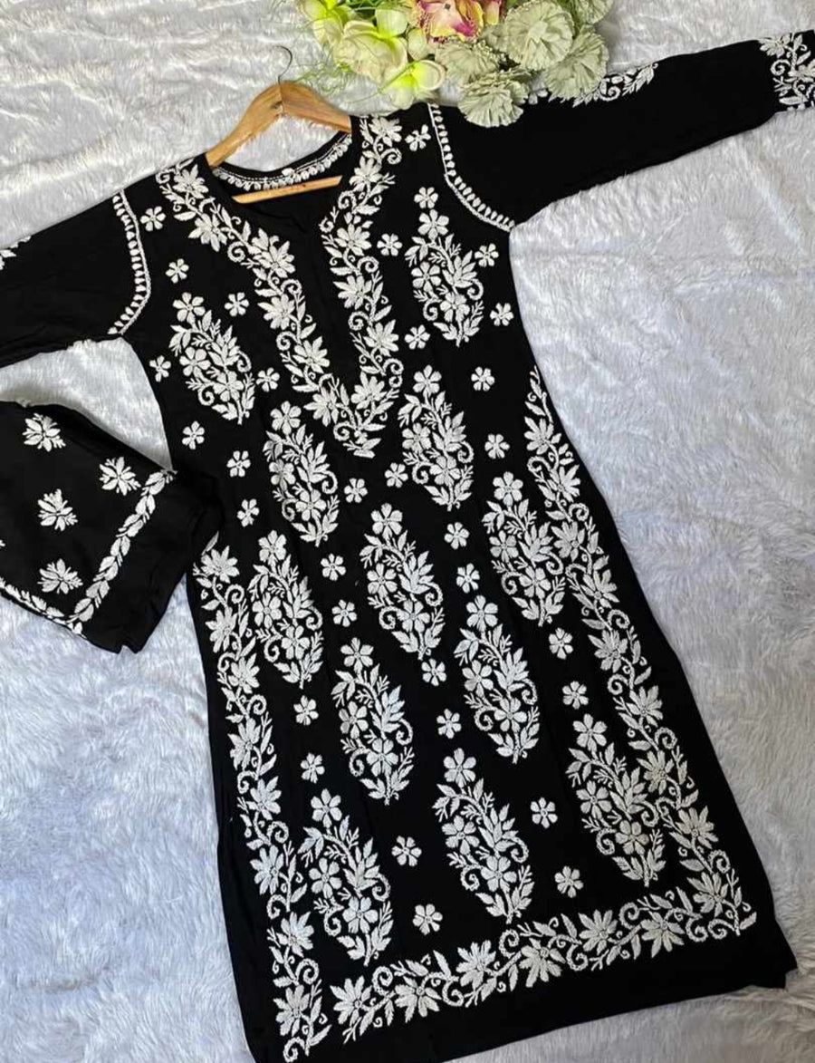 Mohini Modal Chikankari Kurti Set