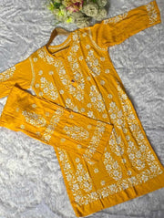 Mohini Modal Chikankari Kurti Set