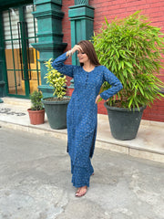 Sona Chanderi Chikan Kurti Set