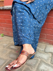 Sona Chanderi Chikan Kurti Set