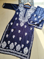 Load image into Gallery viewer, Daniya Modal Chikankari Kurti Set - The Lucknowi Chikan 