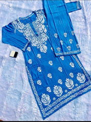 Daniya Premium Chikankari Modal Co-ord Sets