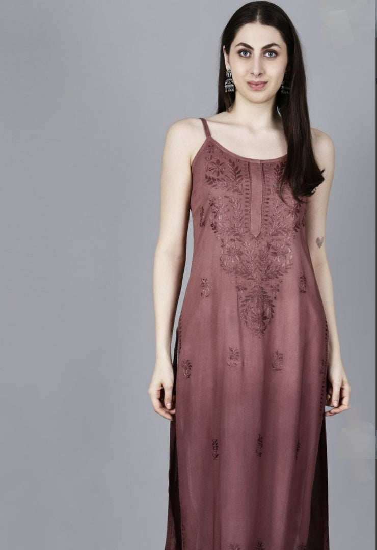 Jolly Strappy Chikankari Kurti