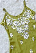 Load image into Gallery viewer, Boho Strappy Sleeveless Chikankari Kurti
